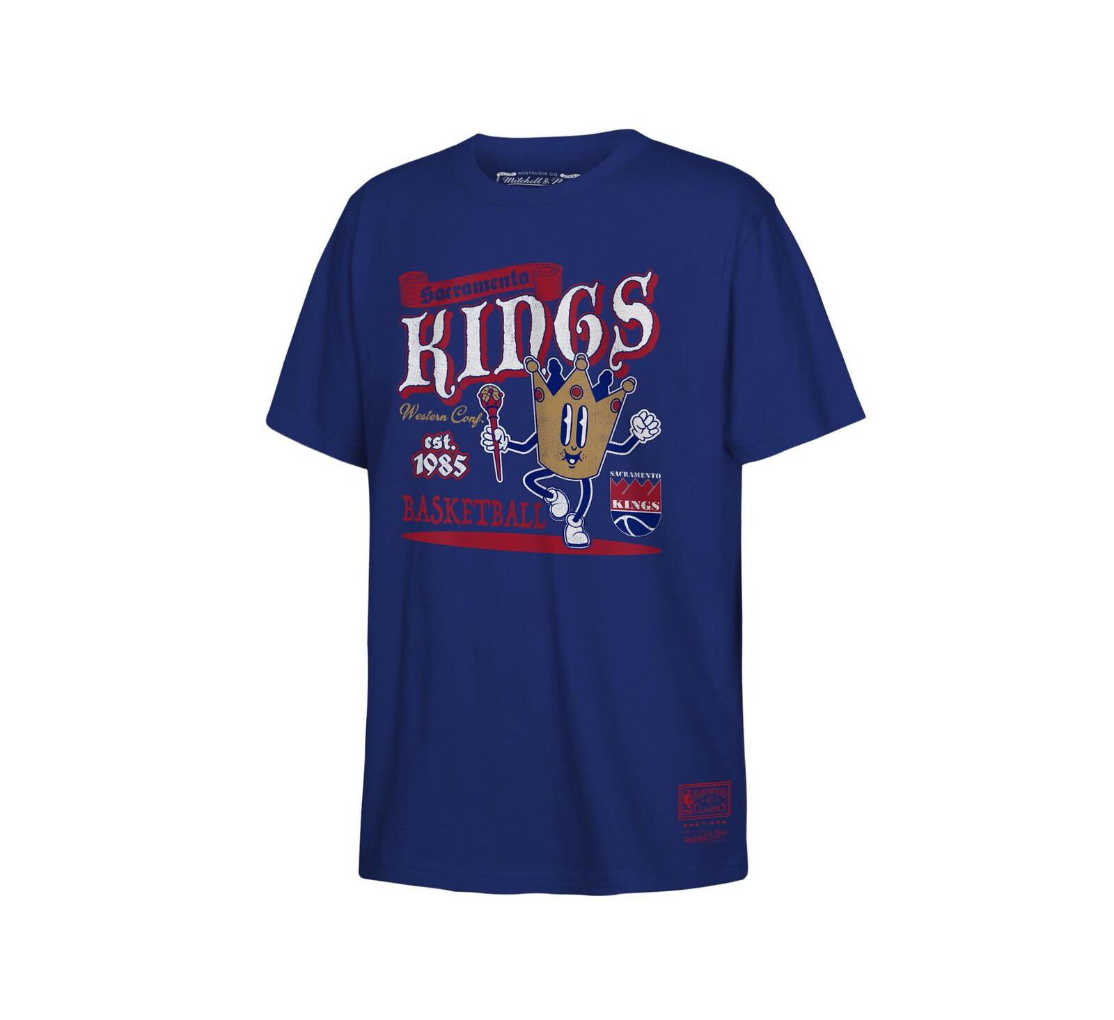 Mitchell & Ness детская футболка с ретро-логотипом Sacramento Kings Royal