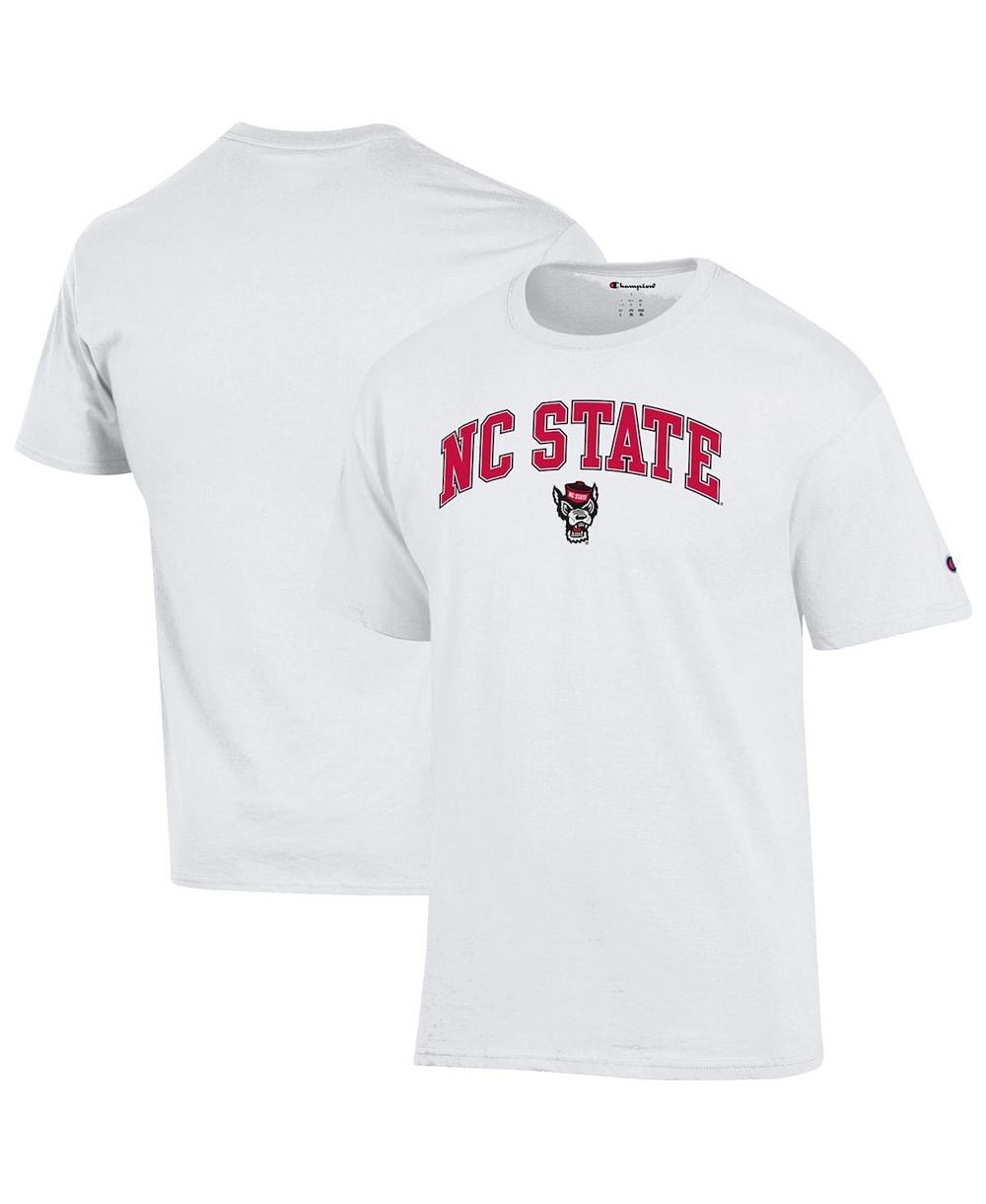 Champion Мужская футболка с логотипом NC State Wolfpack Arch Over, красная