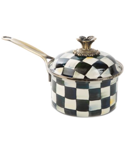 MacKenzie-Childs сотейник эмалированный 1-Quart Courtly Check