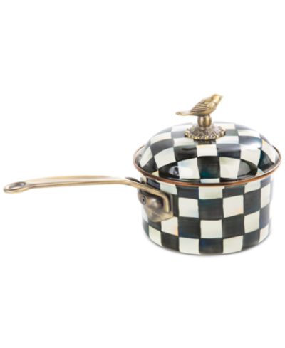 Mackenzie-Childs Courtly Check Enameled 2.5-Quart Saucepan