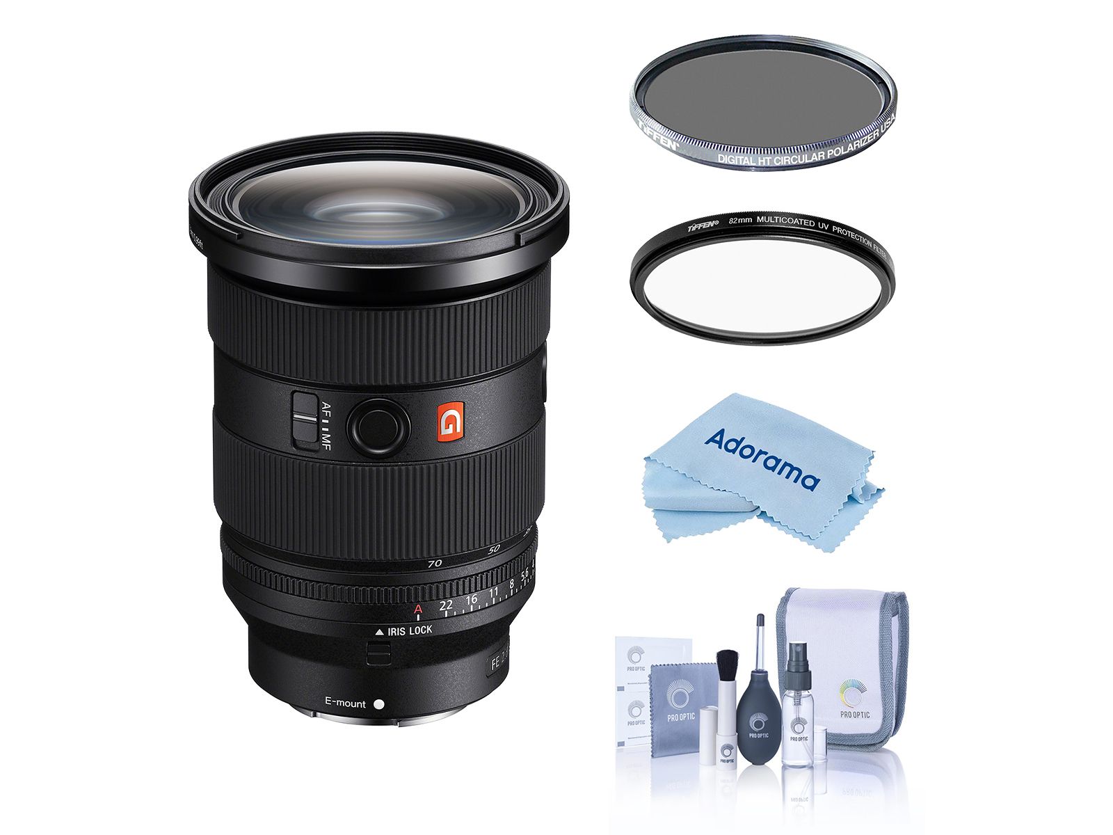 Sony FE 24-70mm f/2.8 G Master Standard Zoom Lens with Hoya Filters, 3-Piece Set for Sony E-Mount Cameras
