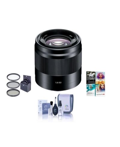 Sony E 50mm f/1.8 OSS Объектив для Sony Black с комплектом фильтров