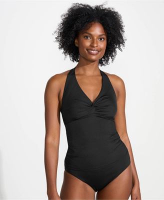 Lands' End Women's Twist Halter Tankini Top
