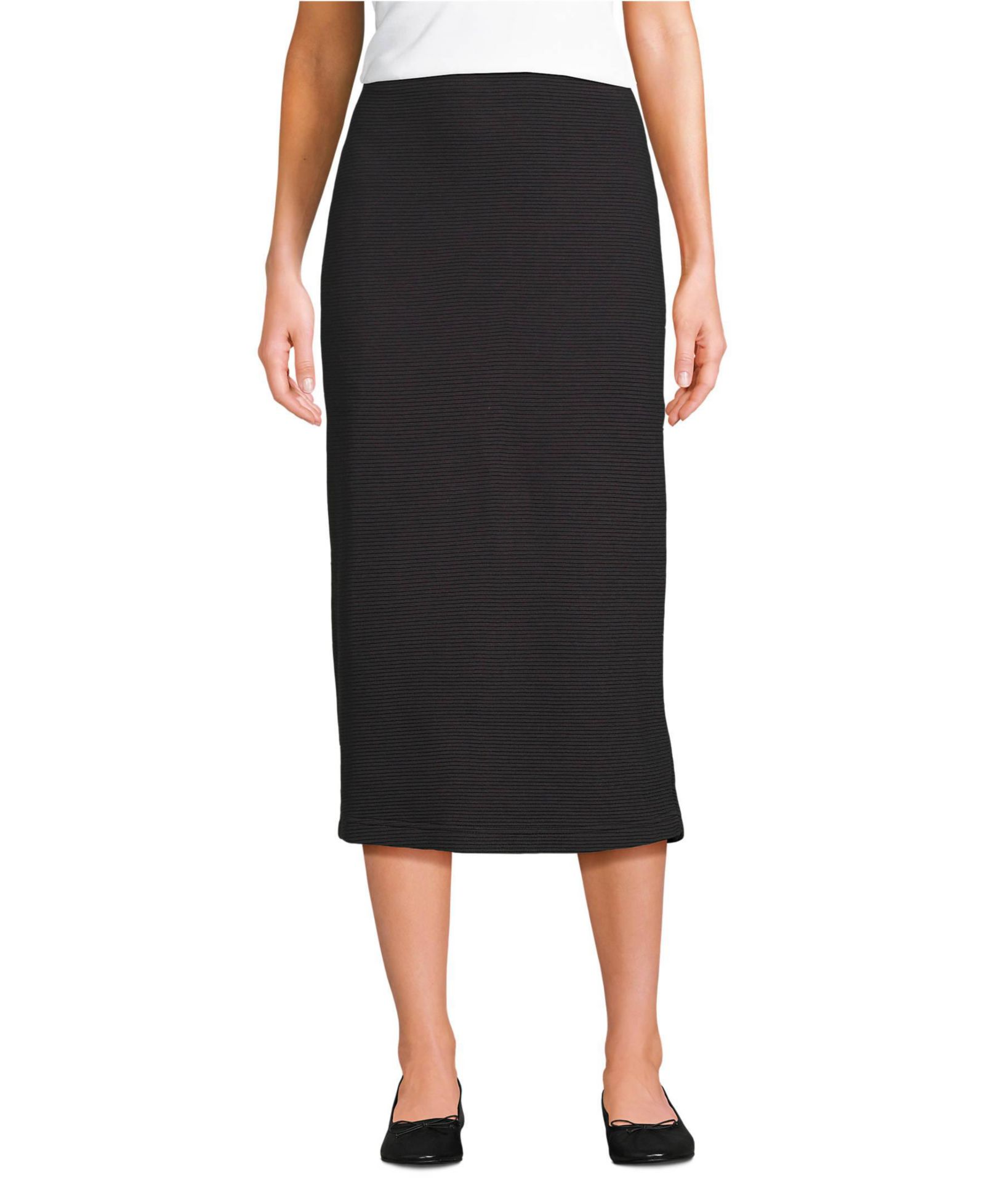 Lands' End Women's Starfish Side Zip Midi Skirt