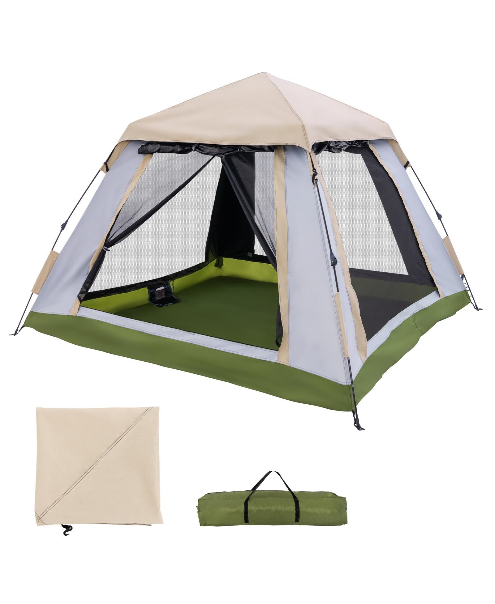 Палатка для кемпинга Mecale Instant Pop-up на 2-4 человека с removable rainfly