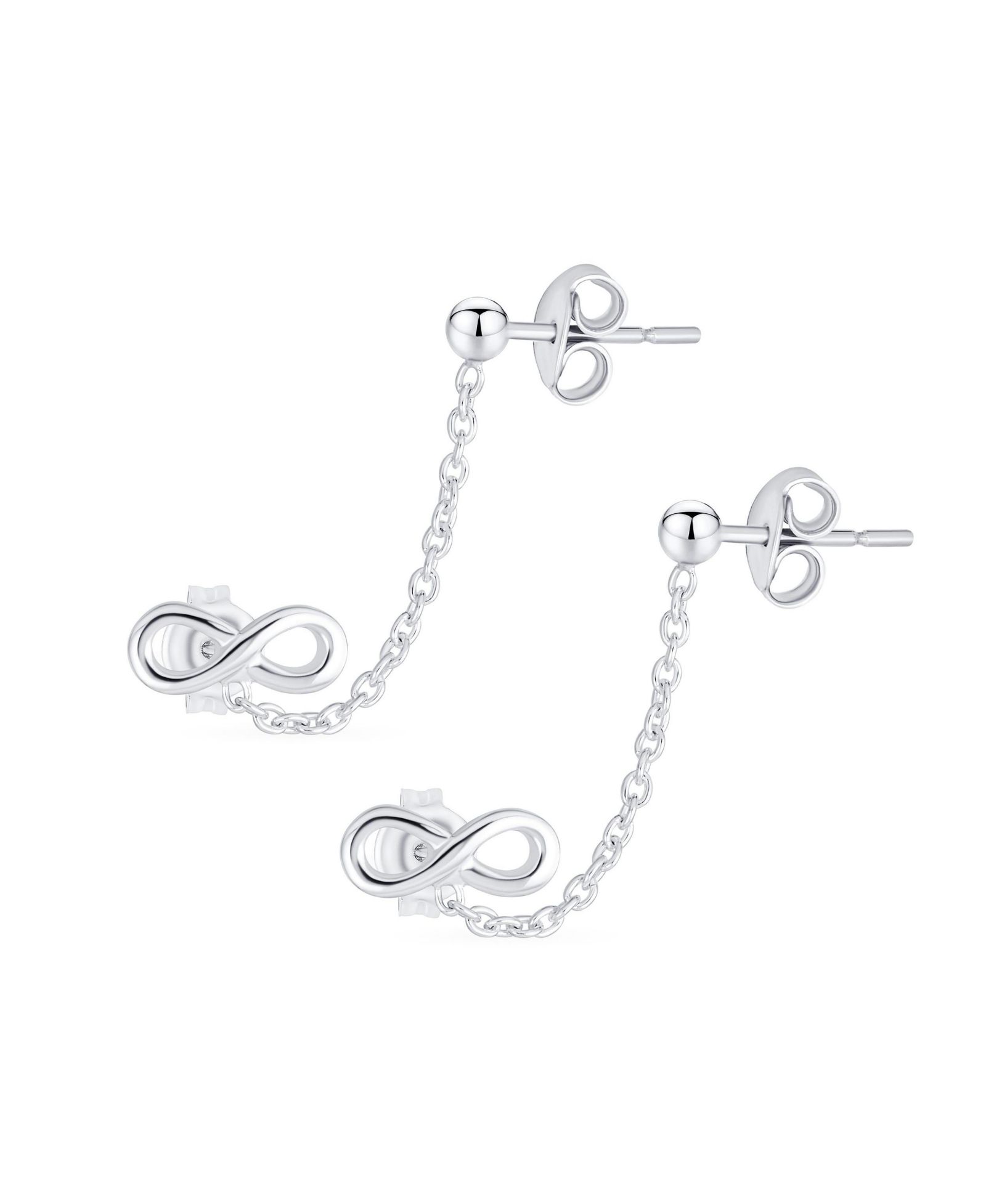 Серьги Bling Jewelry Sterling Silver Infinity Love Knot
