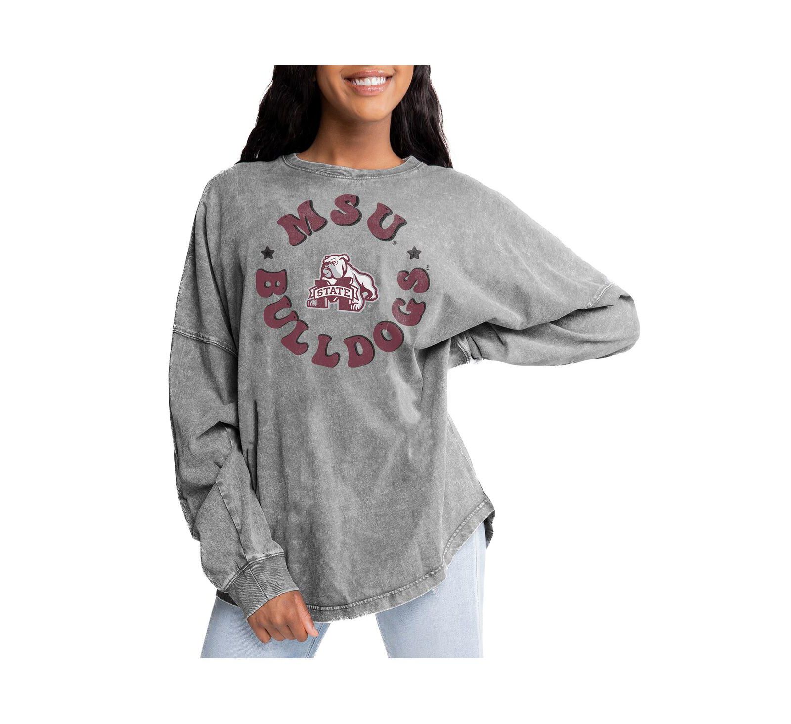 Женская футболка Gameday Couture Mississippi State Bulldogs оверсайз с длинным рукавом