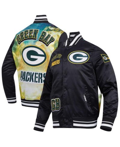 Куртка Pro Standard Men's Black Green Bay Packers с сублимацией из сатина, Мужской