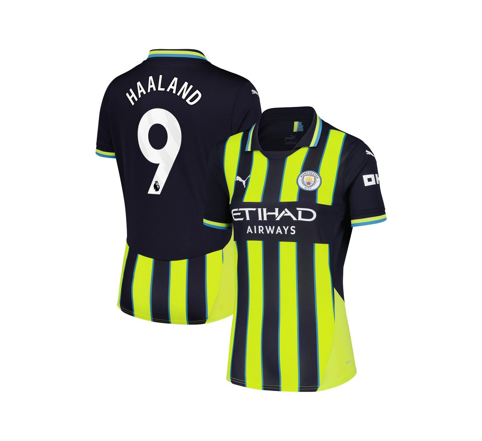 Puma Women's Erling Haaland Navy Manchester City 2024/25 Away Replica Player Jersey