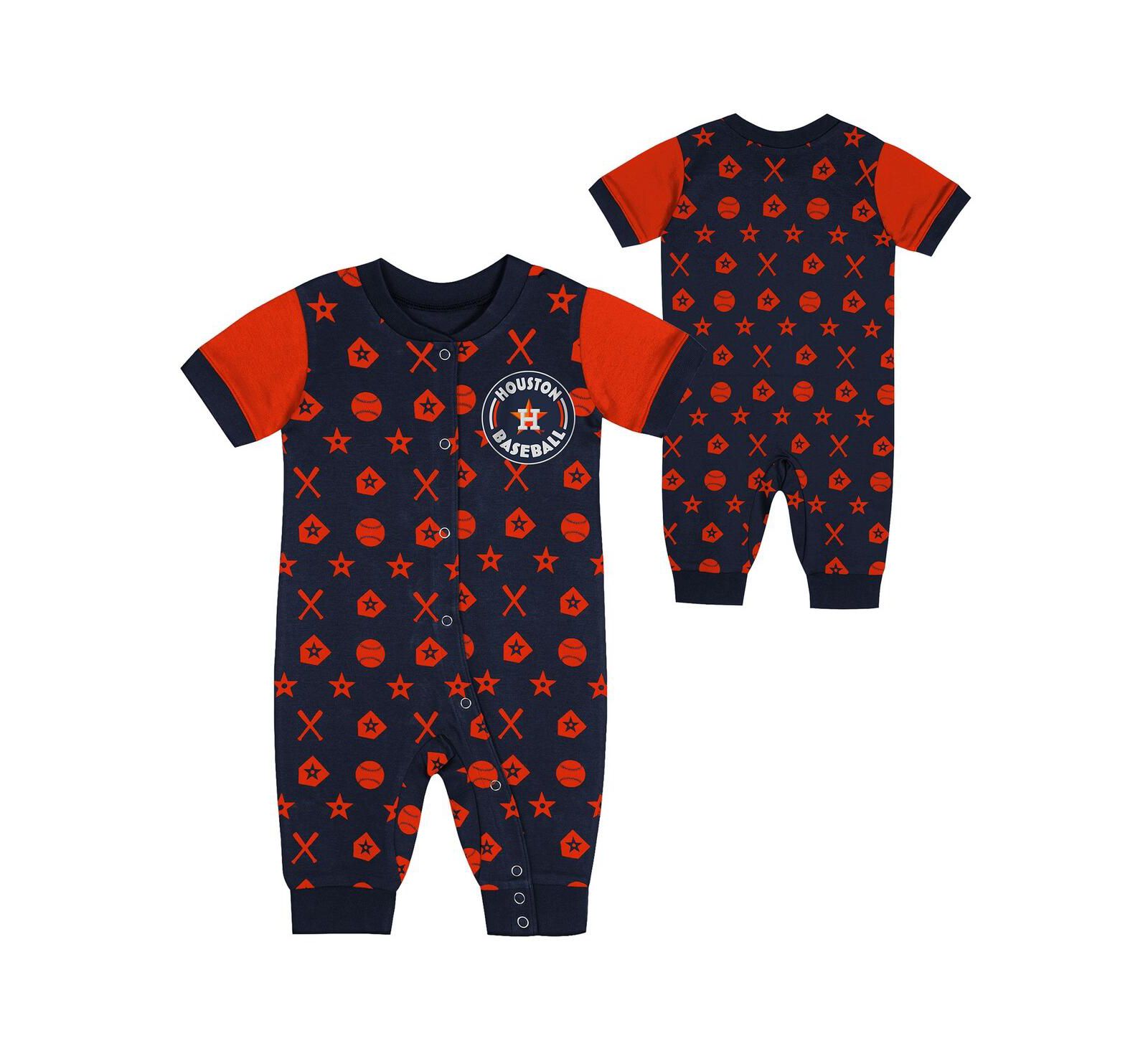Outerstuff Newborn Navy Houston Astros Hard 90 Coveralls