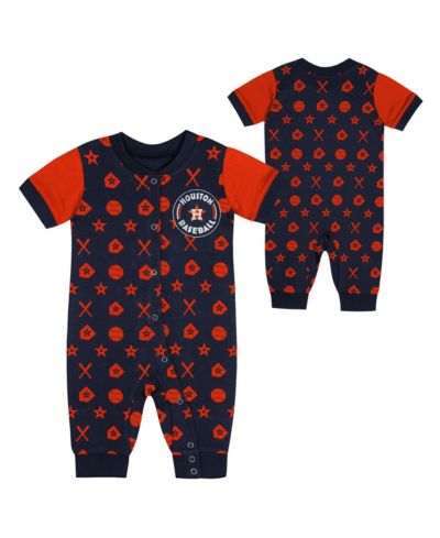 Outerstuff Newborn Navy Houston Astros Hard 90 Coveralls