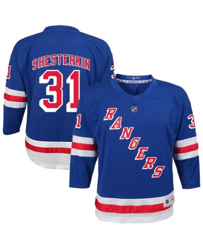 Outerstuff Big Boys and Girls Igor Shesterkin Blue New York Rangers Home Replica Player Jersey