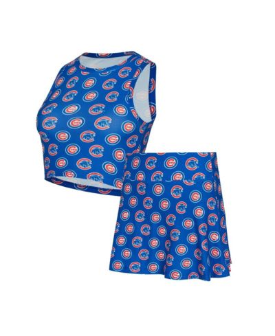 Женский комплект Concepts Sport: трикотажный топ и юбка-шорты в королевском синем цвете Chicago Cubs