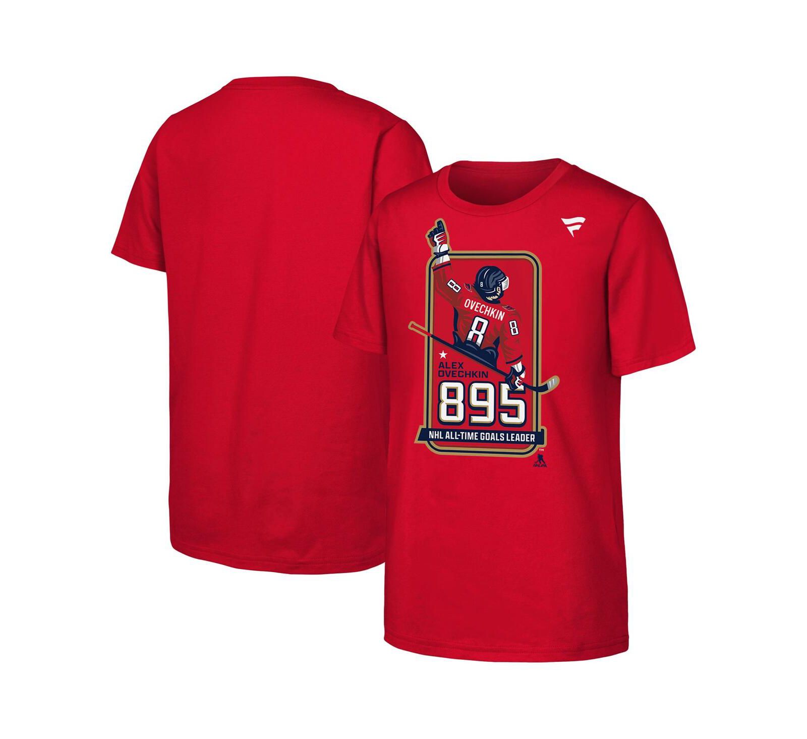 Футболка Outerstuff Alexander Ovechkin Red Washington Capitals NHL All-Time Leading Goal Scorer