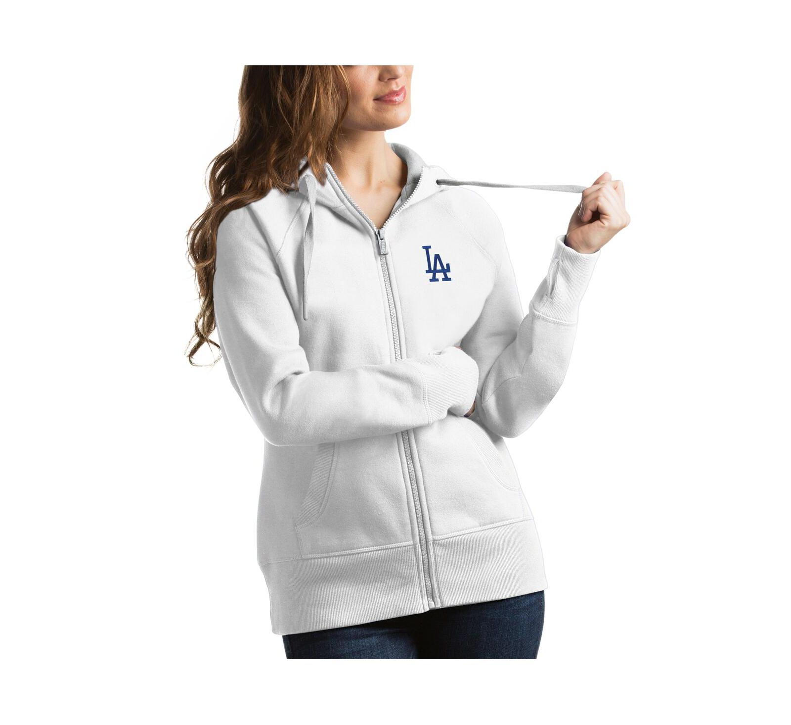 Женское худи Antigua Los Angeles Dodgers Victory Full-Zip, белая