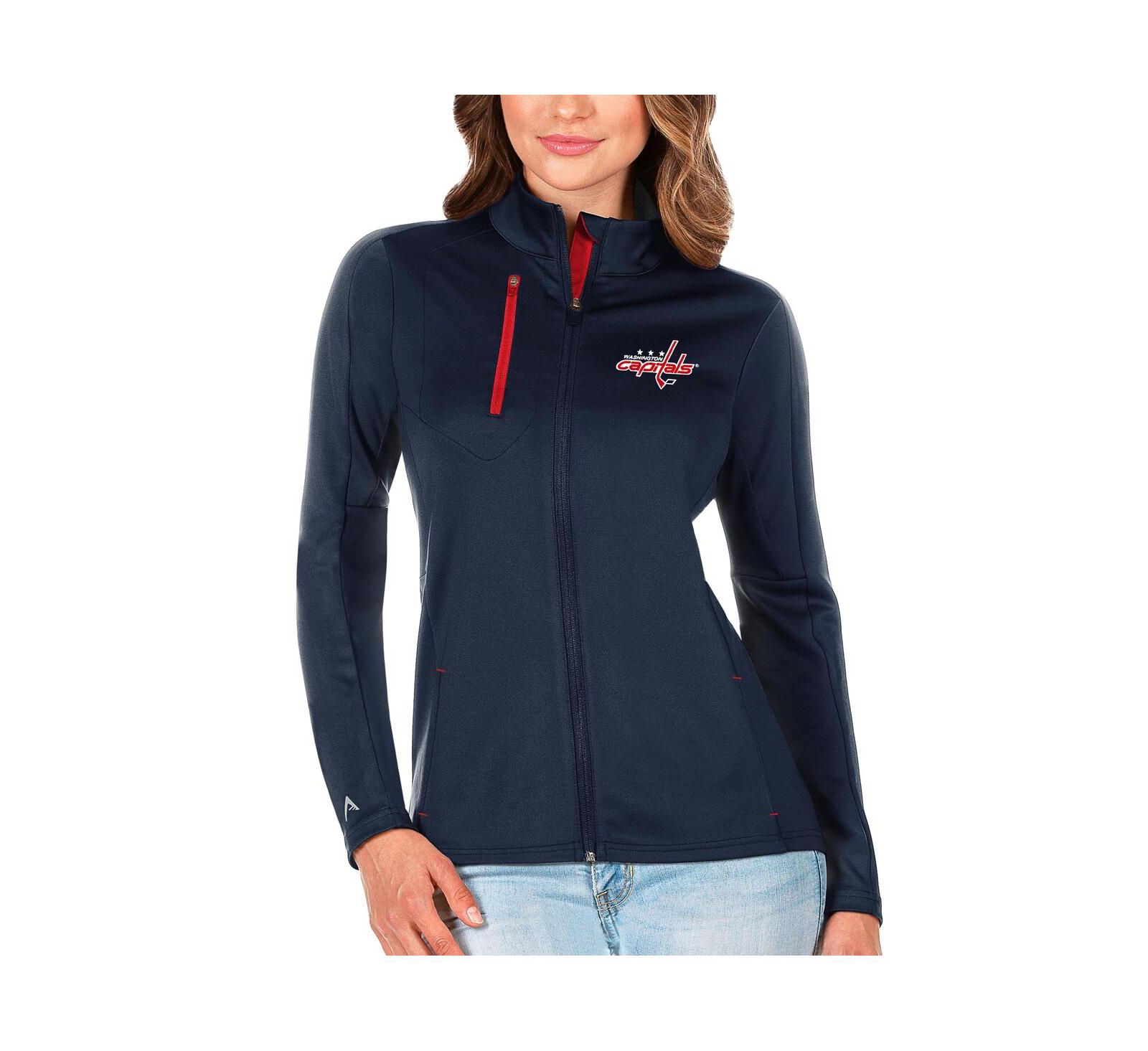 Antigua Women's Navy/Red Washington Capitals Generation Full-Zip Pullover Jacket