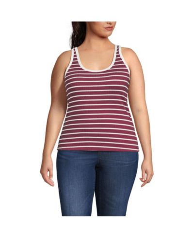 Майка Lands' End Plus Size Pointelle Rib UNeck