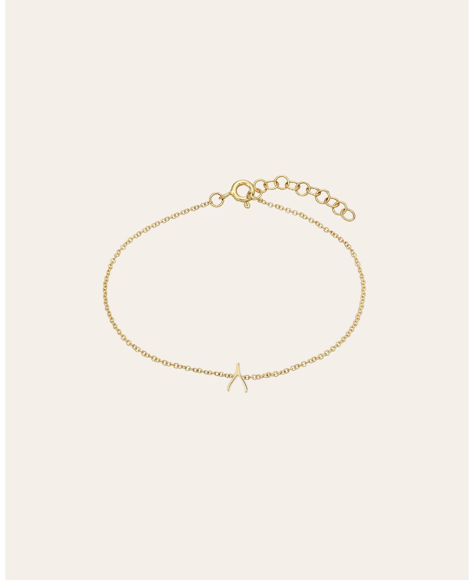 Tiny Wishbone Bracelet