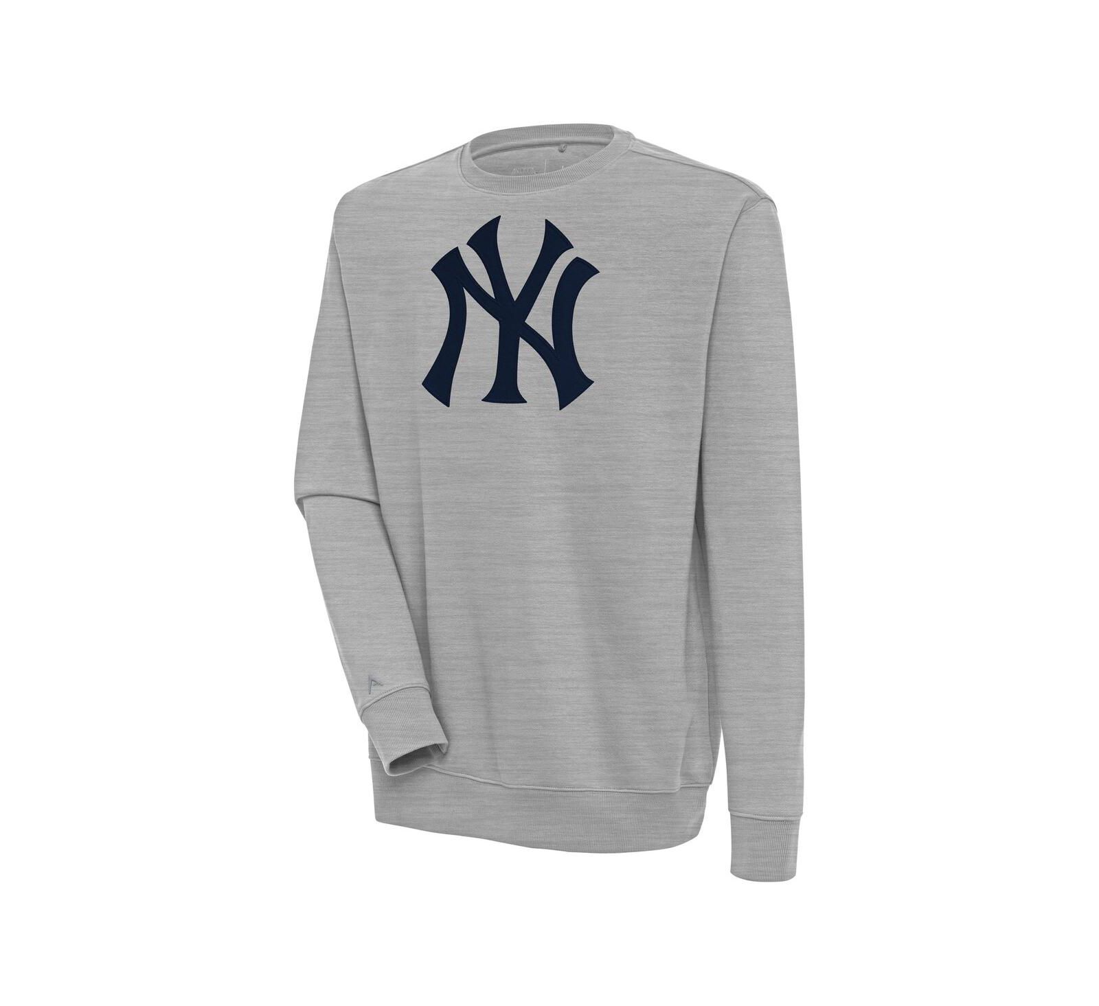 Antigua Мужской свитшот с капюшоном Victory New York Yankees серого цвета