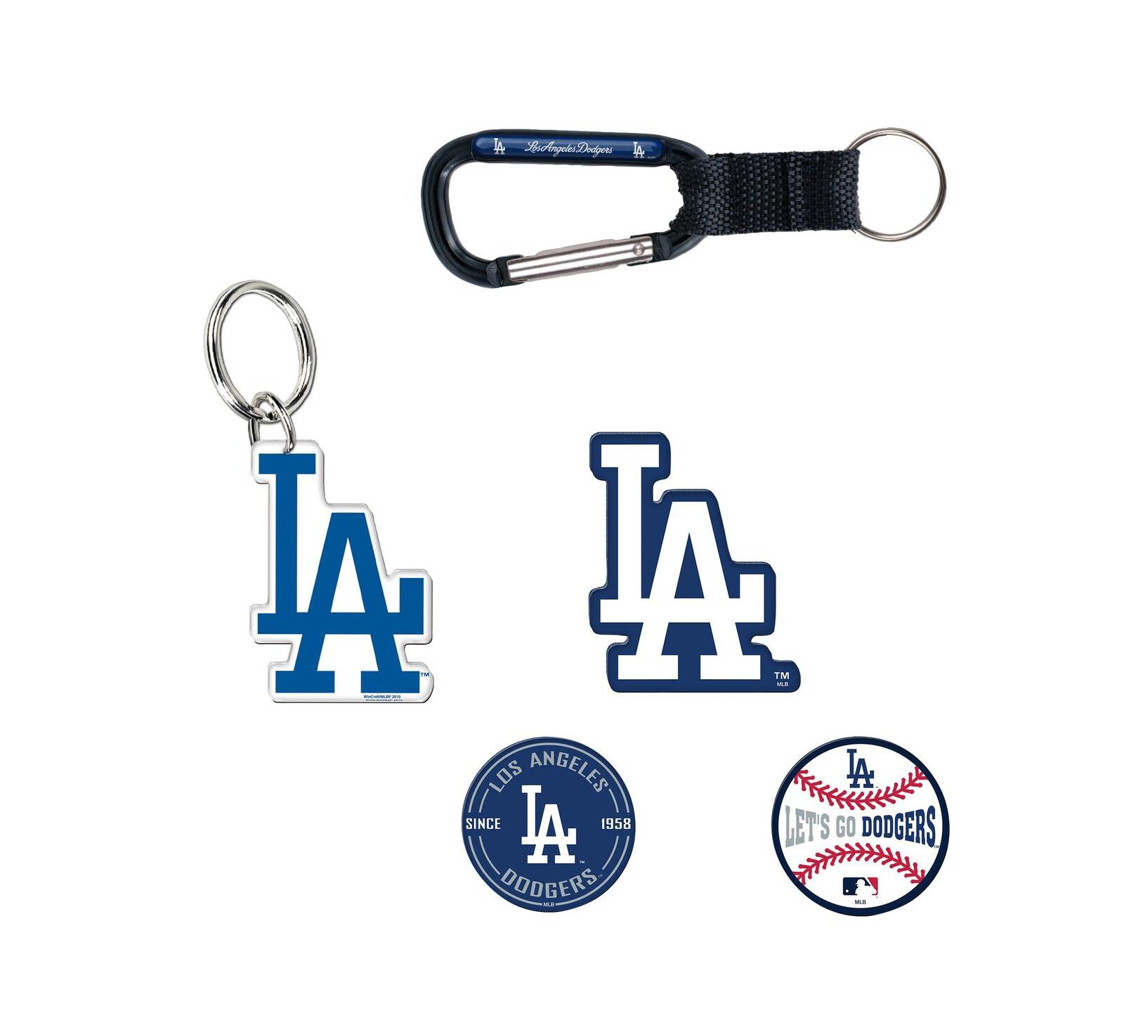 Wincraft Los Angeles Dodgers 5-Pack Key Ring and Fridge Magnet Set