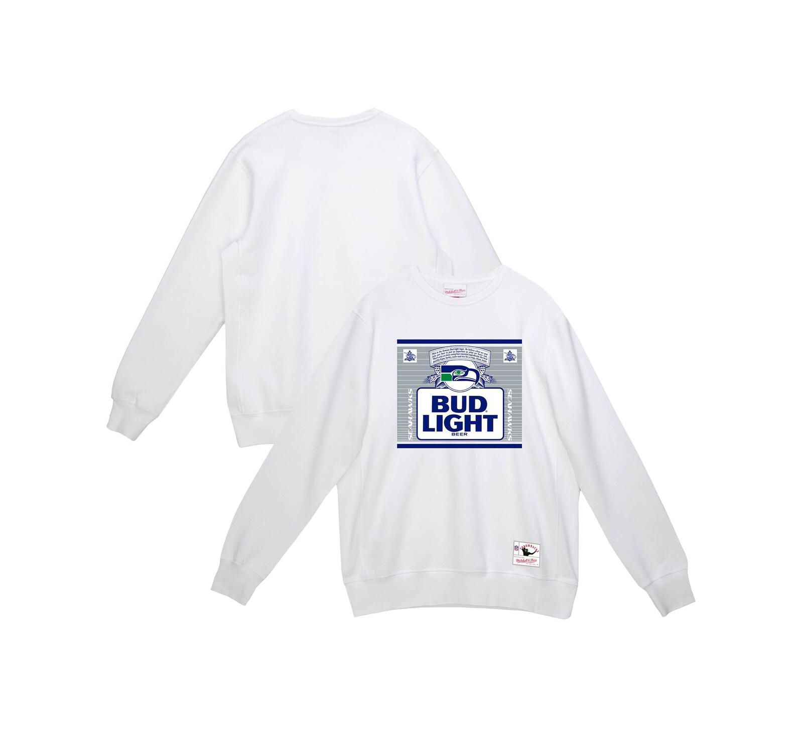 Mitchell & Ness x Bud Light мужская толстовка Seattle Seahawks белого цвета