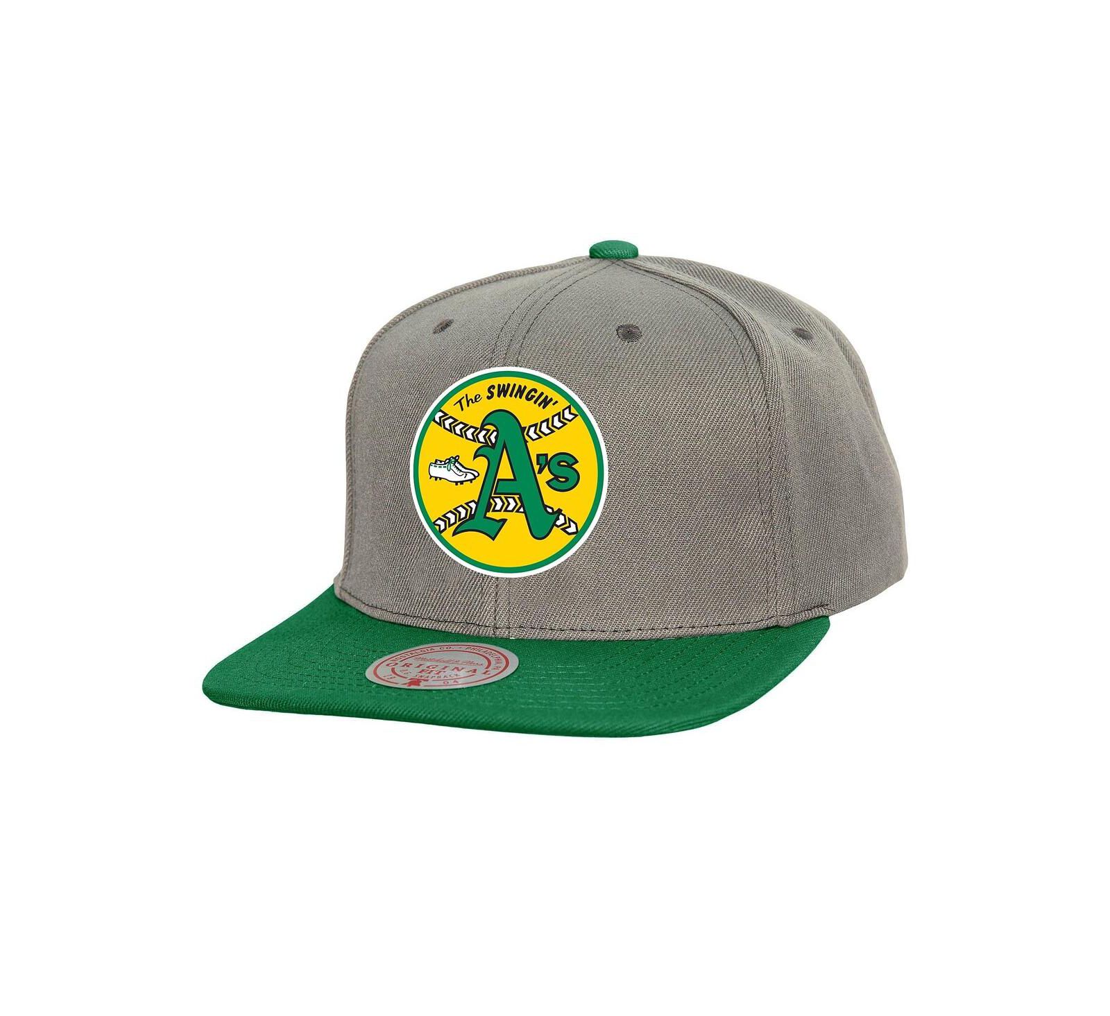 Mitchell & Ness кепка snapback Athletics Cooperstown Collection серая Мужская