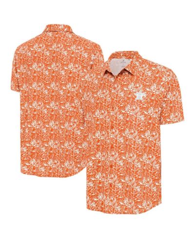 Мужская рубашка Antigua Orange Houston Astros Resort Button-Up