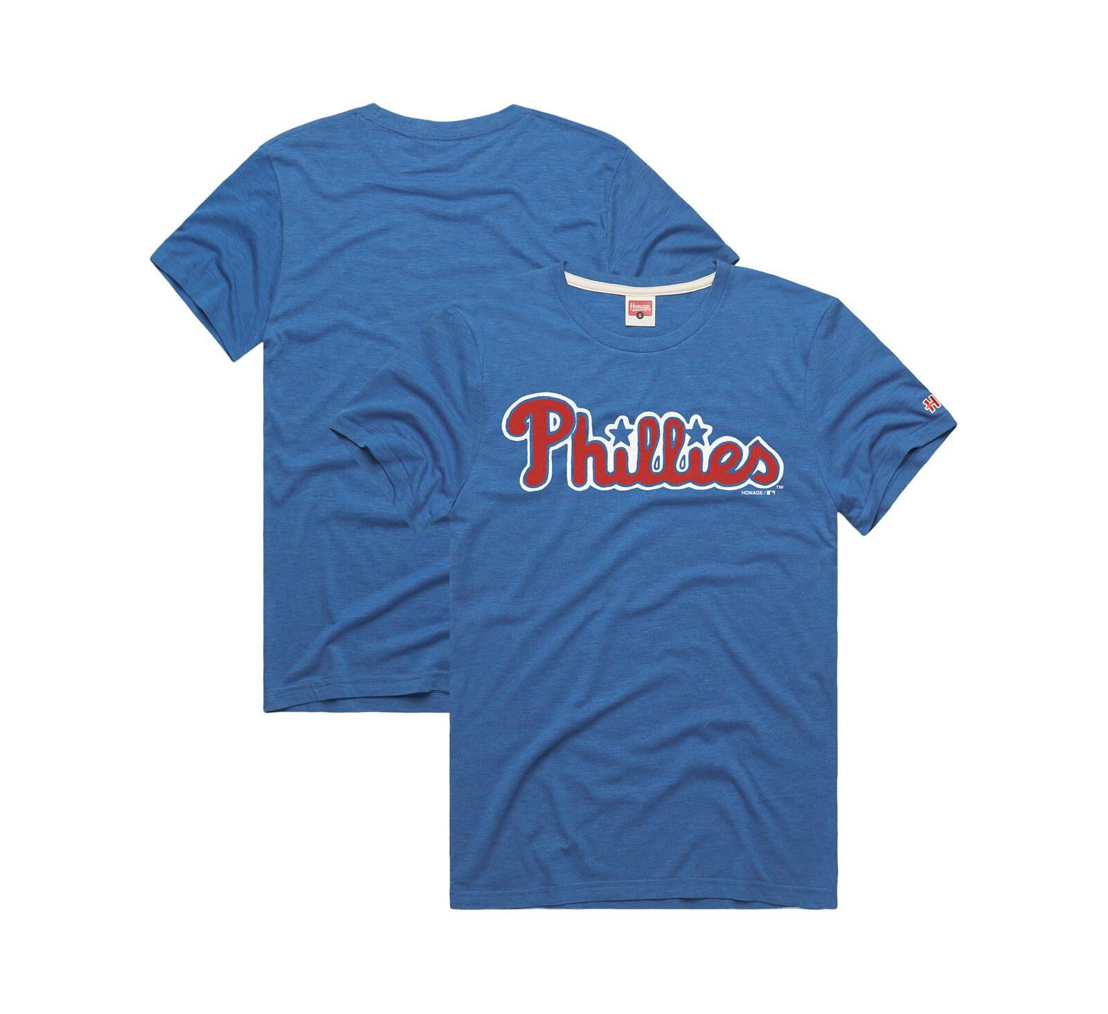 Мужская футболка Homage Royal Philadelphia Phillies Hyper Local Tri-Blend