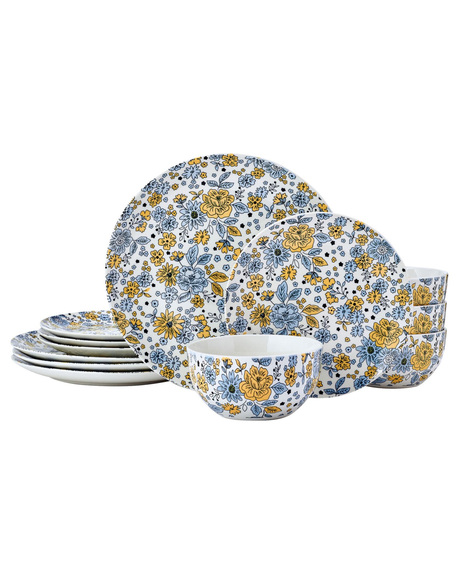 Pfaltzgraff Vibrant Garden 12 Pc. Dinnerware Set, Service for 4