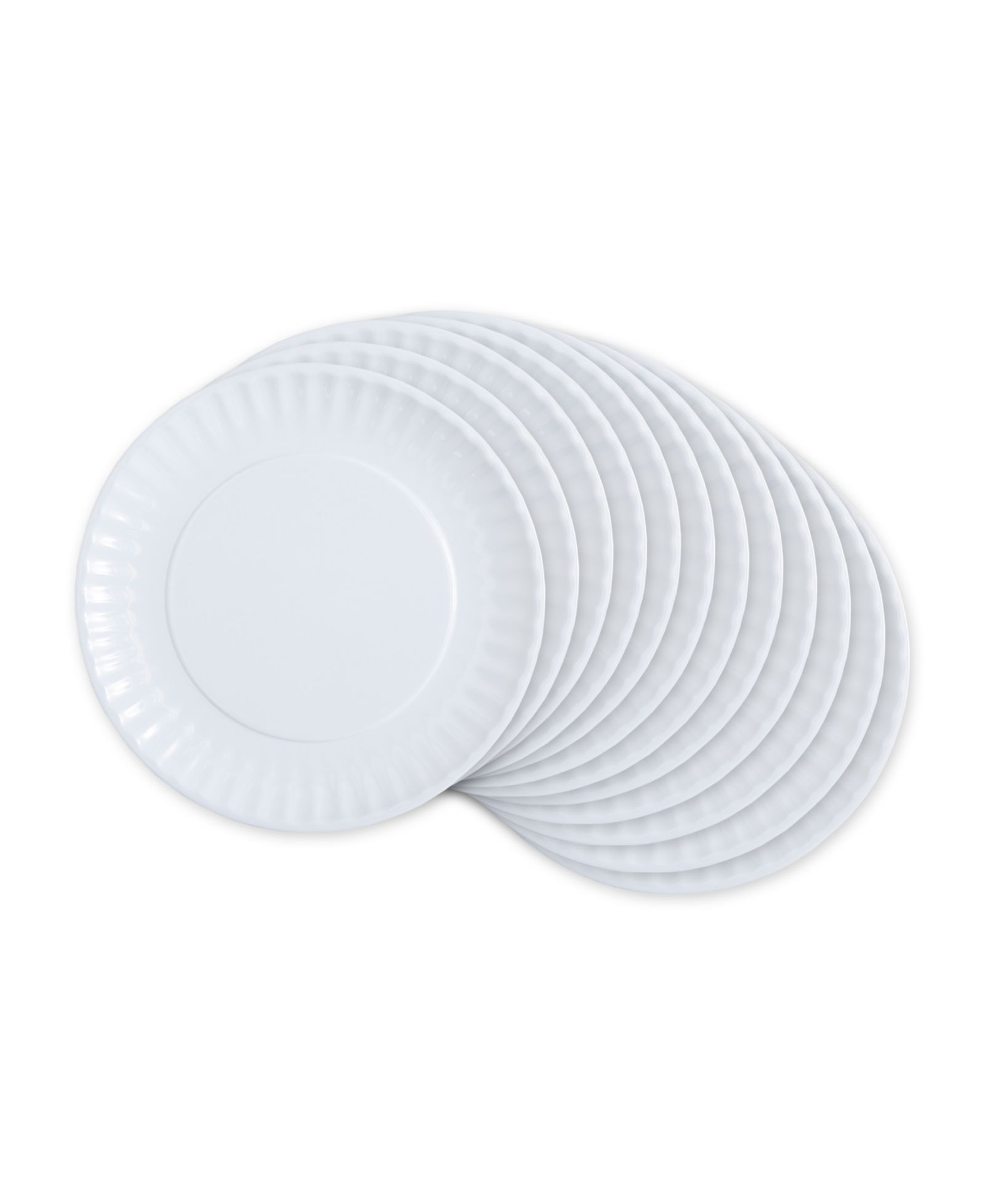 Design Imports Melamine 12-Pc. Round Party or Picnic Plate Set, Service for 12