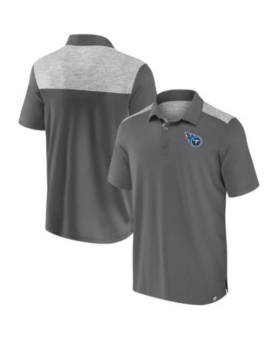 Fanatics Men's Gray Tennessee Titans Long Shot Polo Shirt