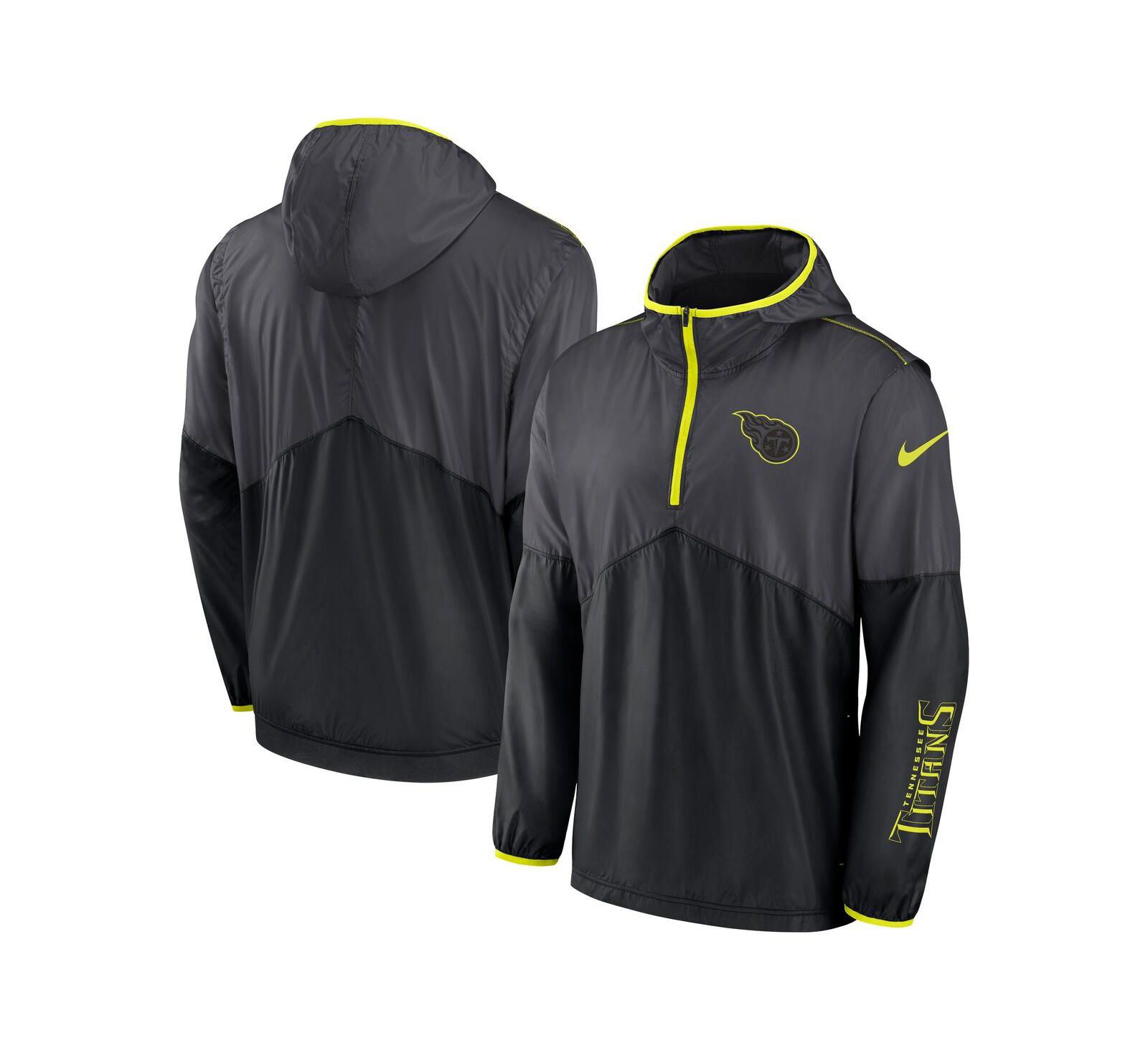 Мужская куртка-толстовка Nike Anthracite Tennessee Titans Volt Half-Zip