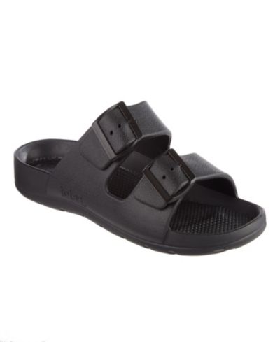 Totes Men's Double Buckle Adjustable Slides