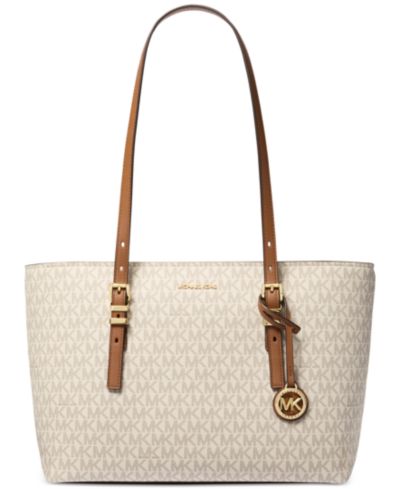 Средняя сумка Michael Kors Quinn Signature Logo and Leather Tote Bag