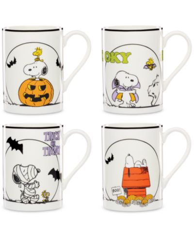 Lenox Peanuts The Great Pumpkin Mugs, Set of 4