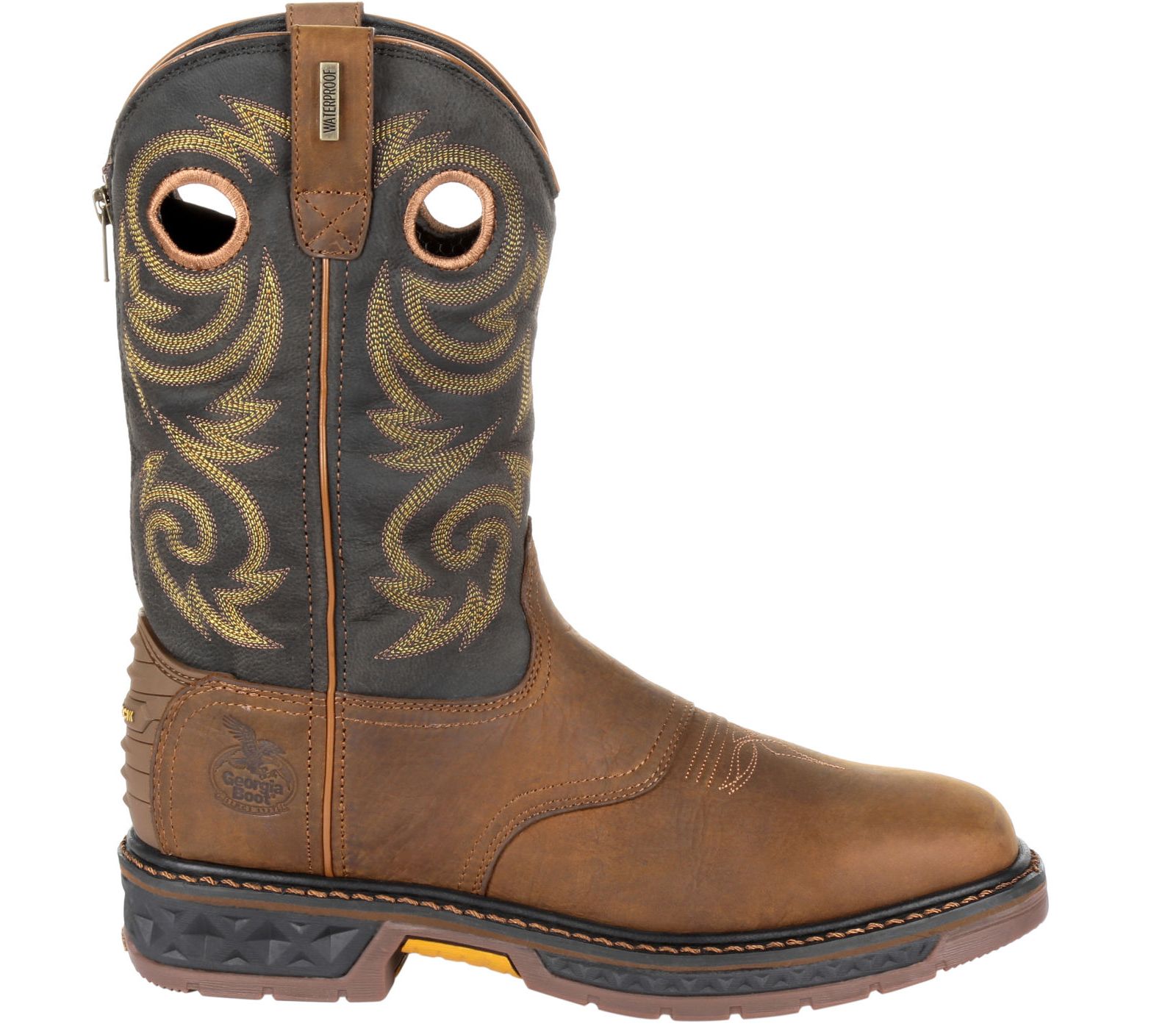 GEORGIA BOOT Men's Carbo-Tec LT Waterproof Pull-on Work Boot
