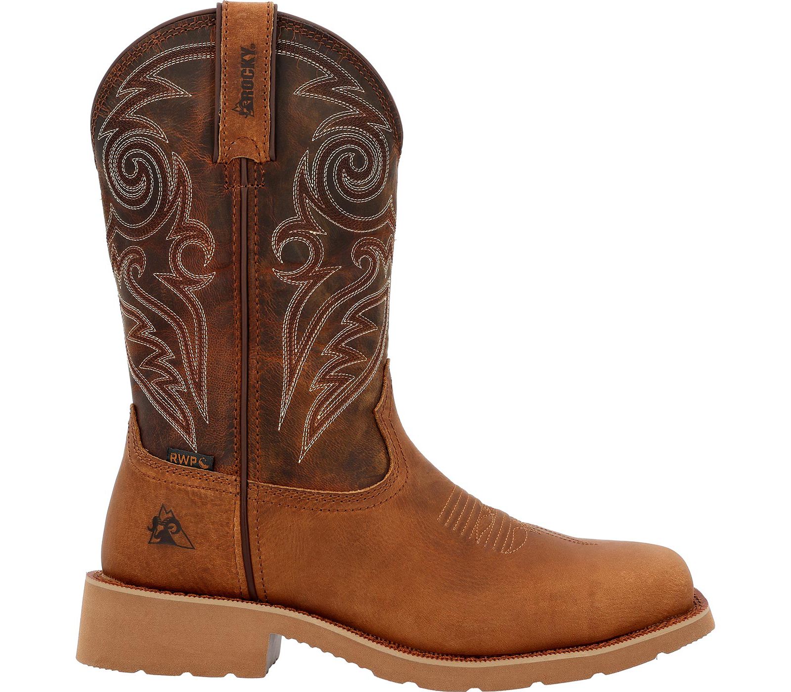 Мужские рабочие ботинки ROCKY MonoCrepe 12" Steel Toe Western Boot
