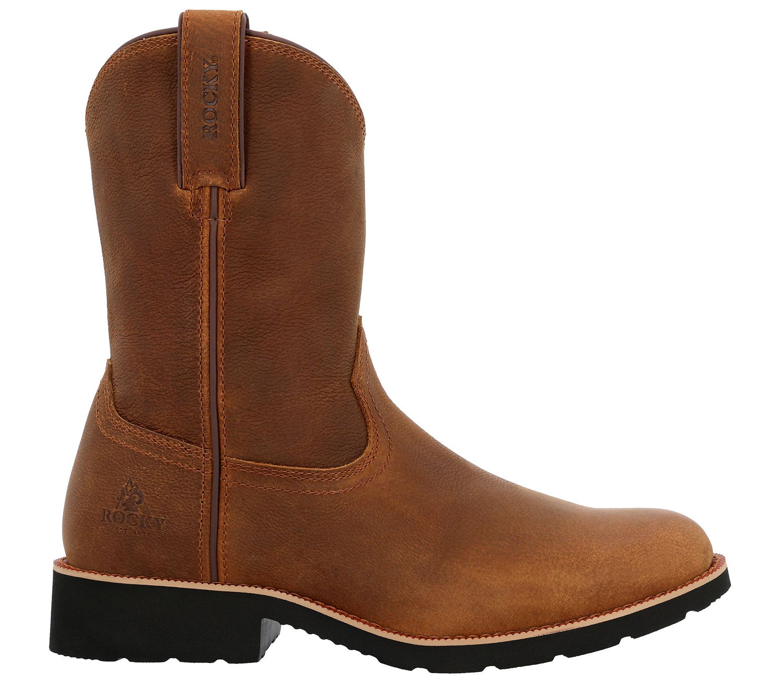 ROCKY Men's Monocrepe Unlined Pull-On Western Boot