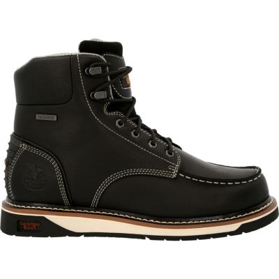 Мужские водонепроницаемые рабочие ботинки GEORGIA BOOT Men's AMP LT Wedge Moc-Toe Black