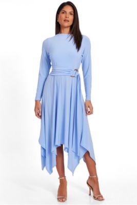 QUIZ Women's Soft Touch Maxi Dress with Hanky Hem