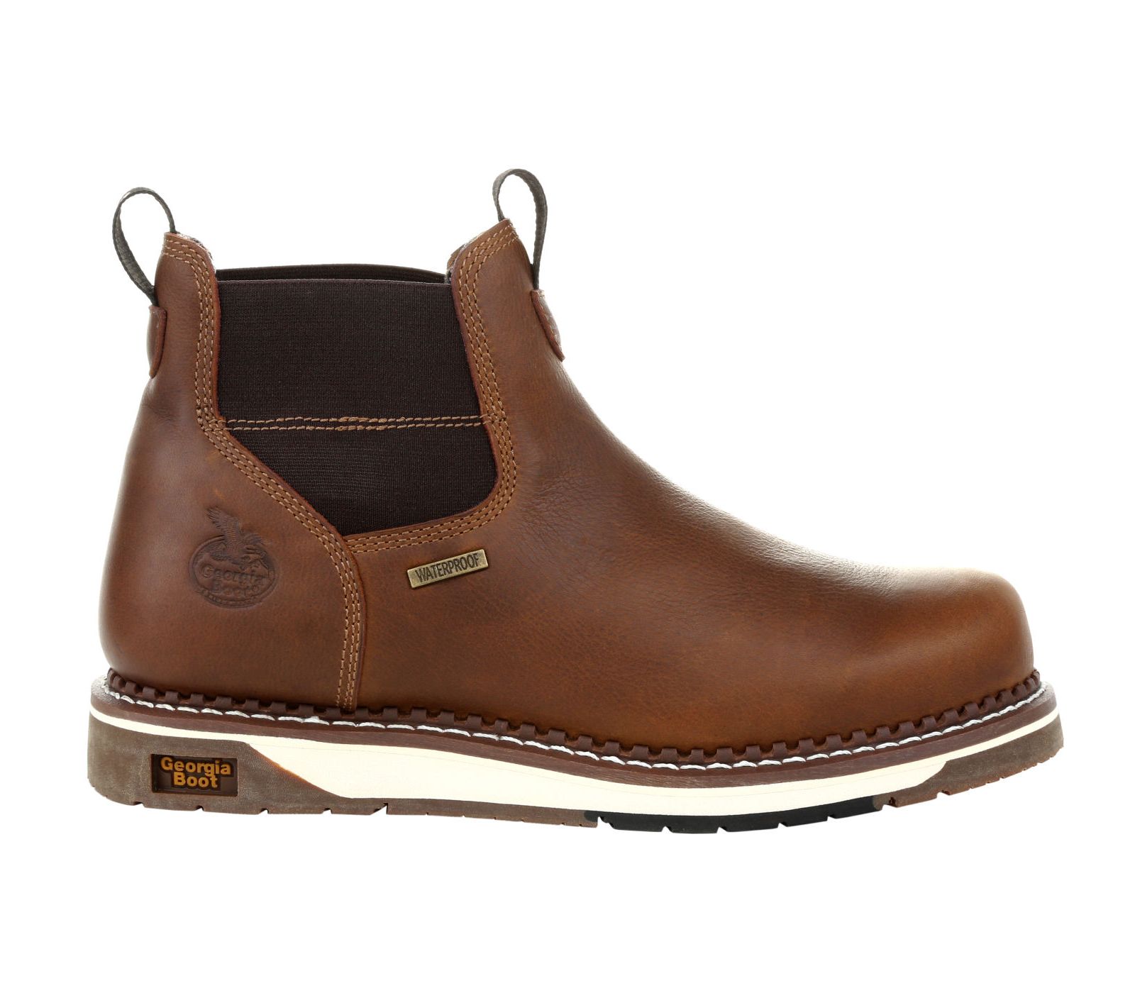 Мужские водонепроницаемые рабочие ботинки Georgia Boot Men's AMP LT Wedge Chelsea