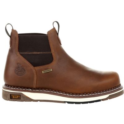 Мужские водонепроницаемые рабочие ботинки Georgia Boot Men's AMP LT Wedge Chelsea