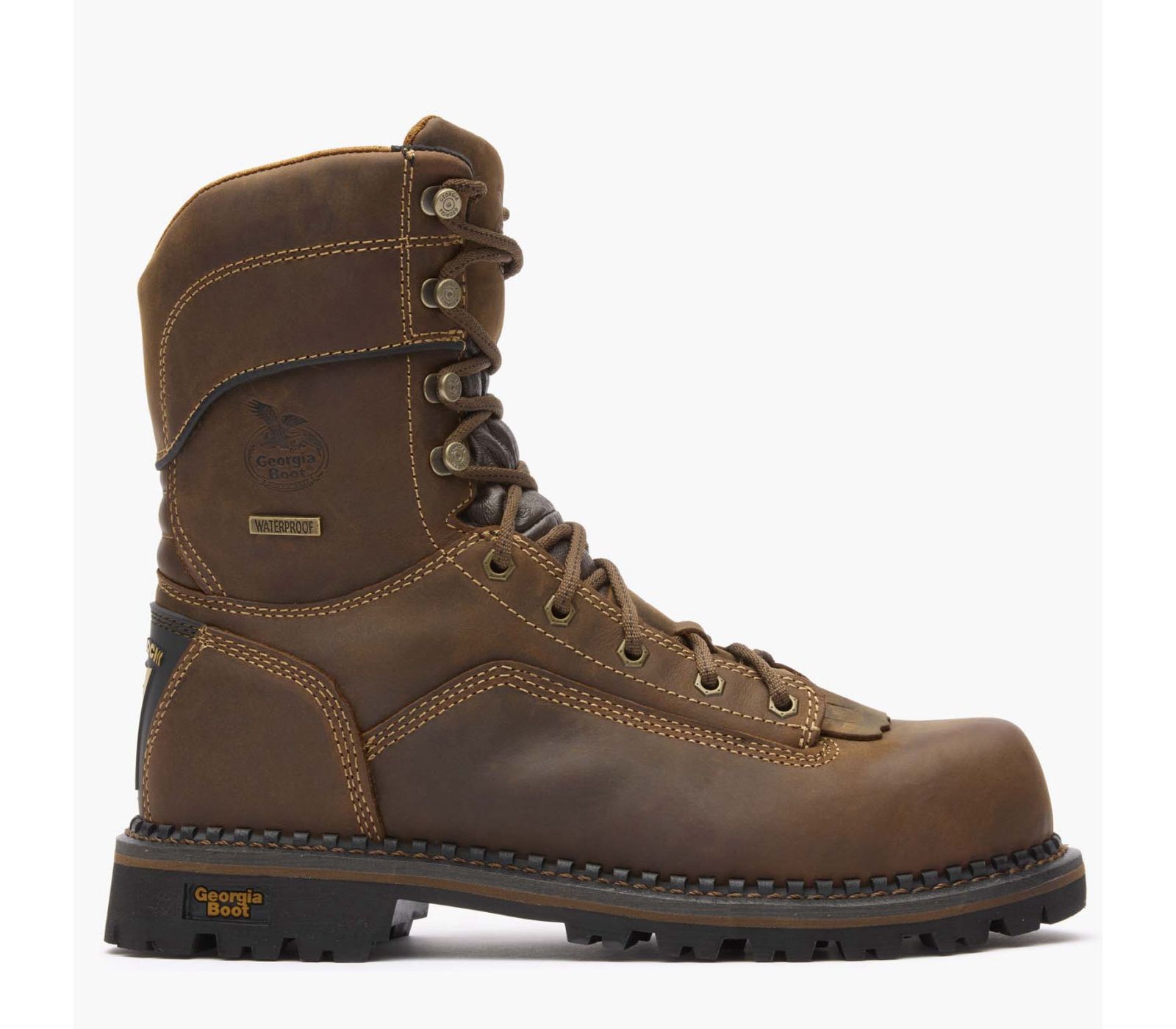 GEORGIA BOOT Men's AMP LT Low Heel Logger Composite Toe Waterproof Work Boot