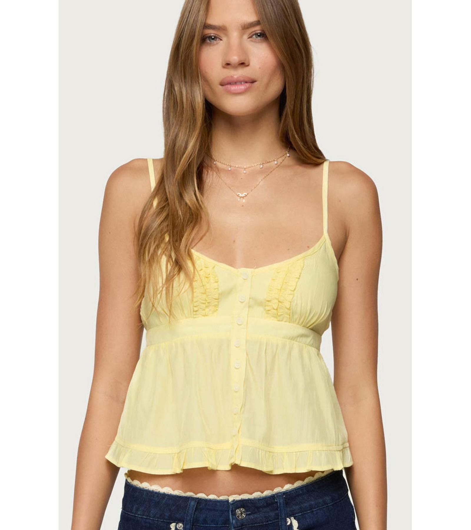Edikted Women's Halsey Ruffle Tank Top