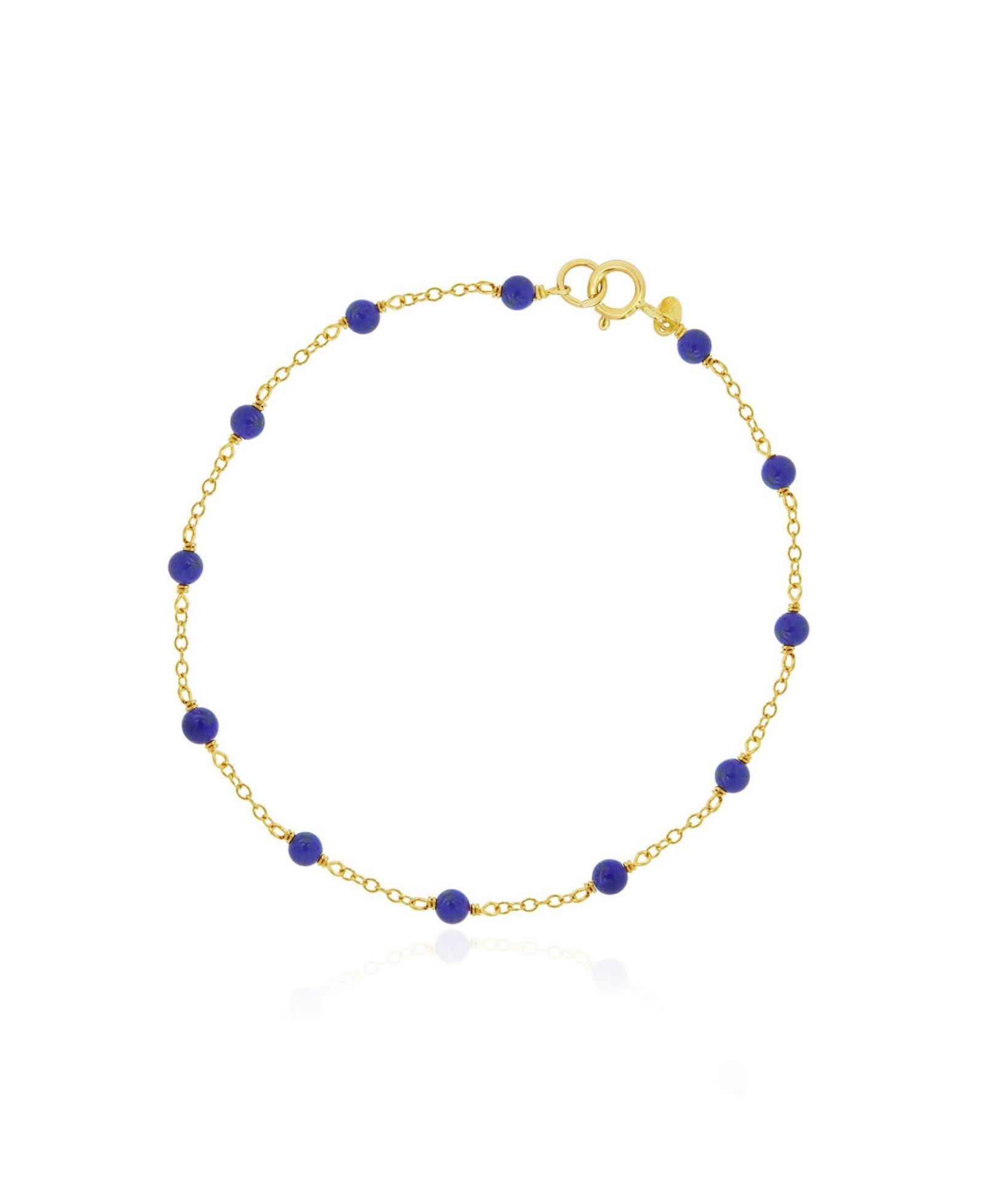 The Lovery Lapis Bead Chain Bracelet