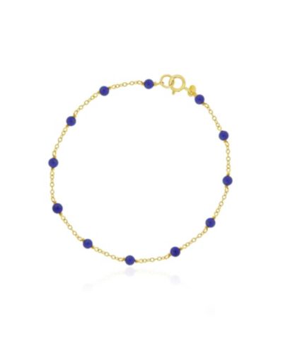 The Lovery Lapis Bead Chain Bracelet