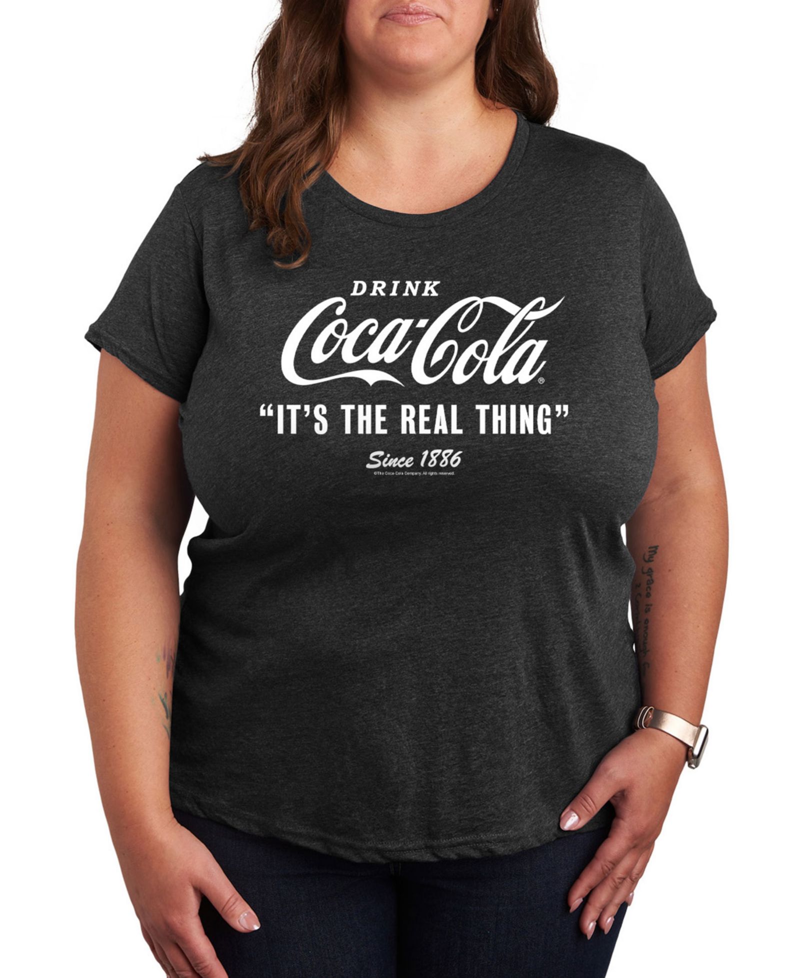Женская футболка Hybrid Apparel Plus Size Coca-Cola с графическим принтом