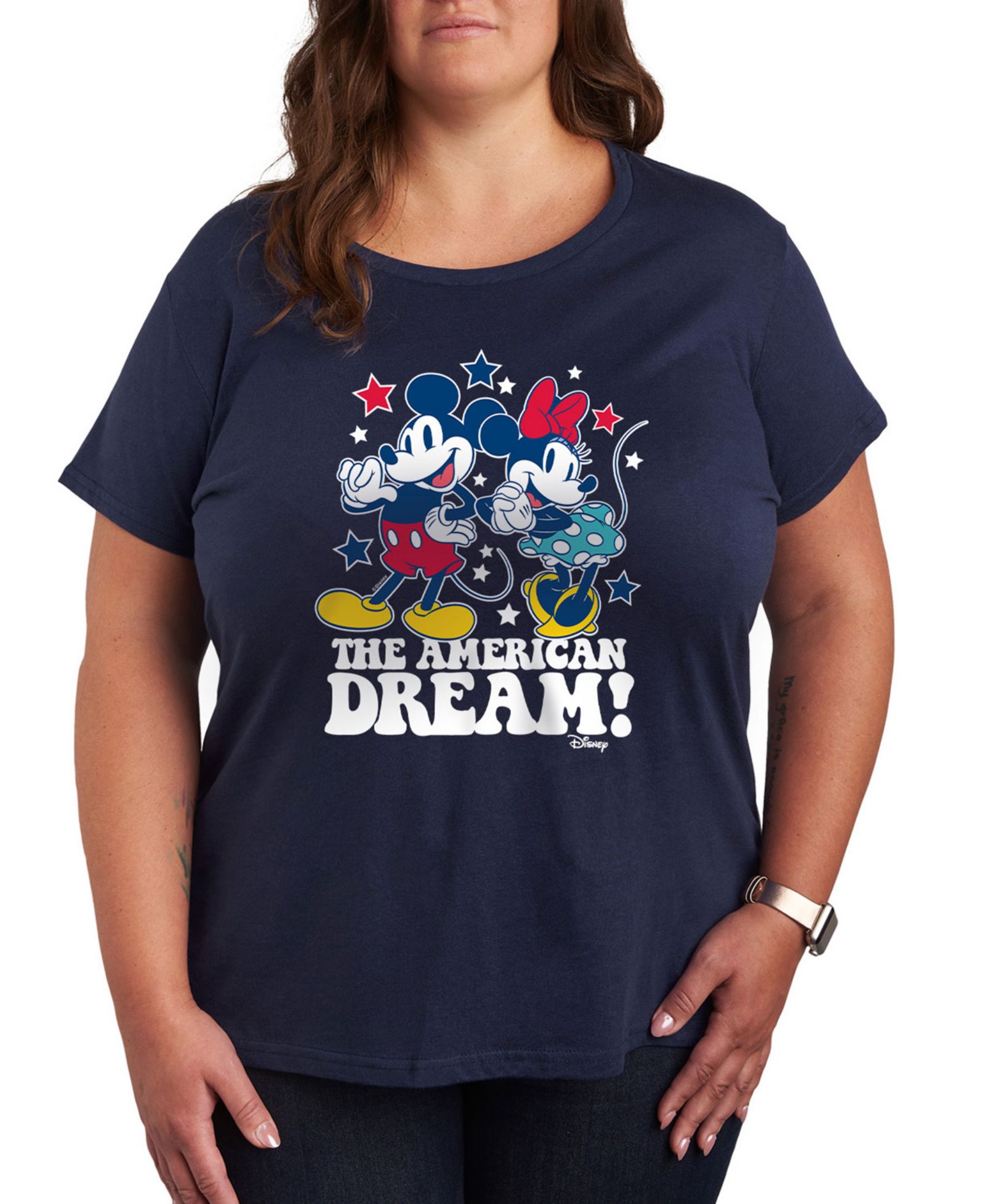 Мужская футболка Hybrid Apparel Plus Size Disney Mickey The American Dream Graphic