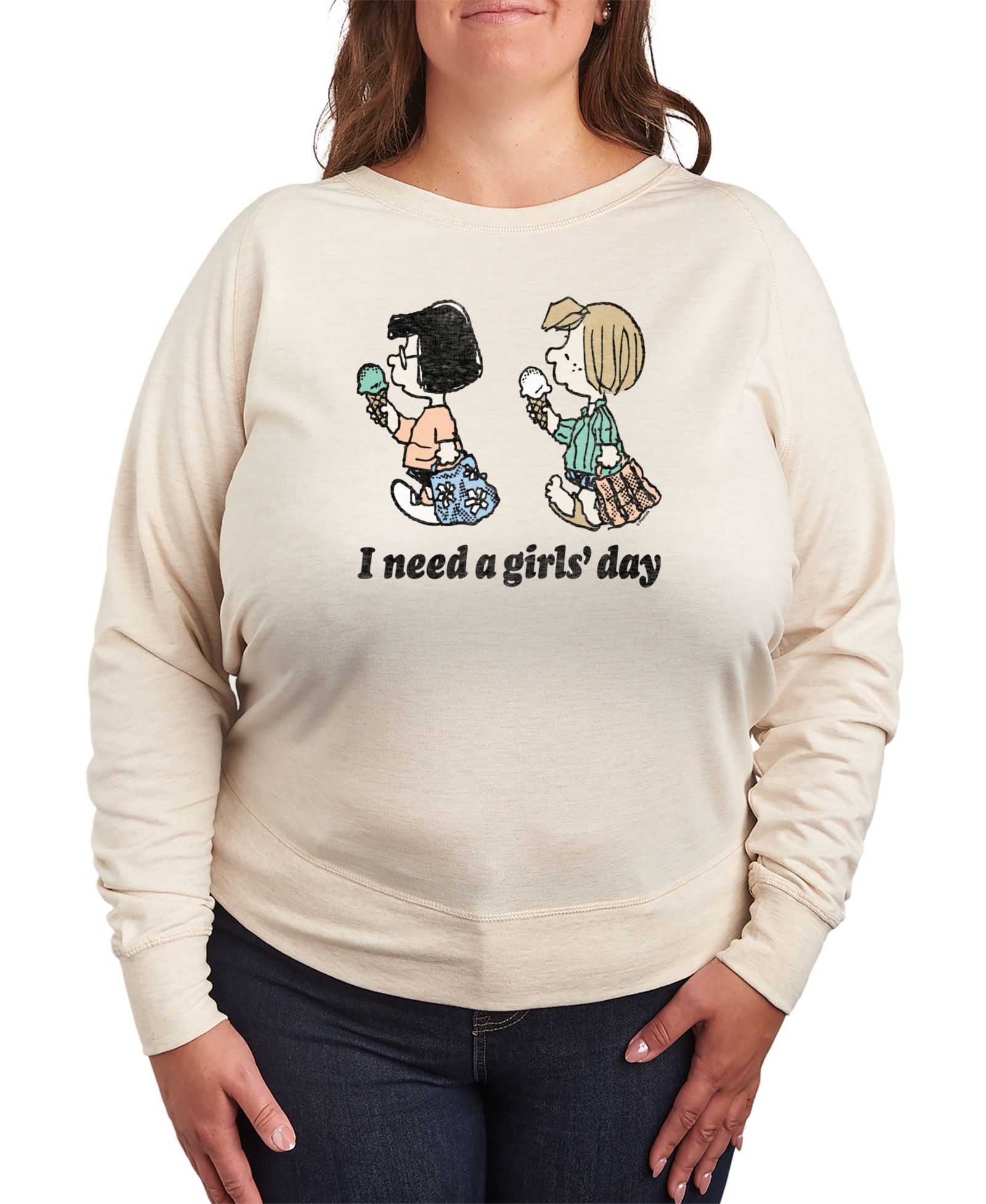 Мужская футболка Hybrid Apparel Plus Size Peanuts Need a Girls Day с принтом