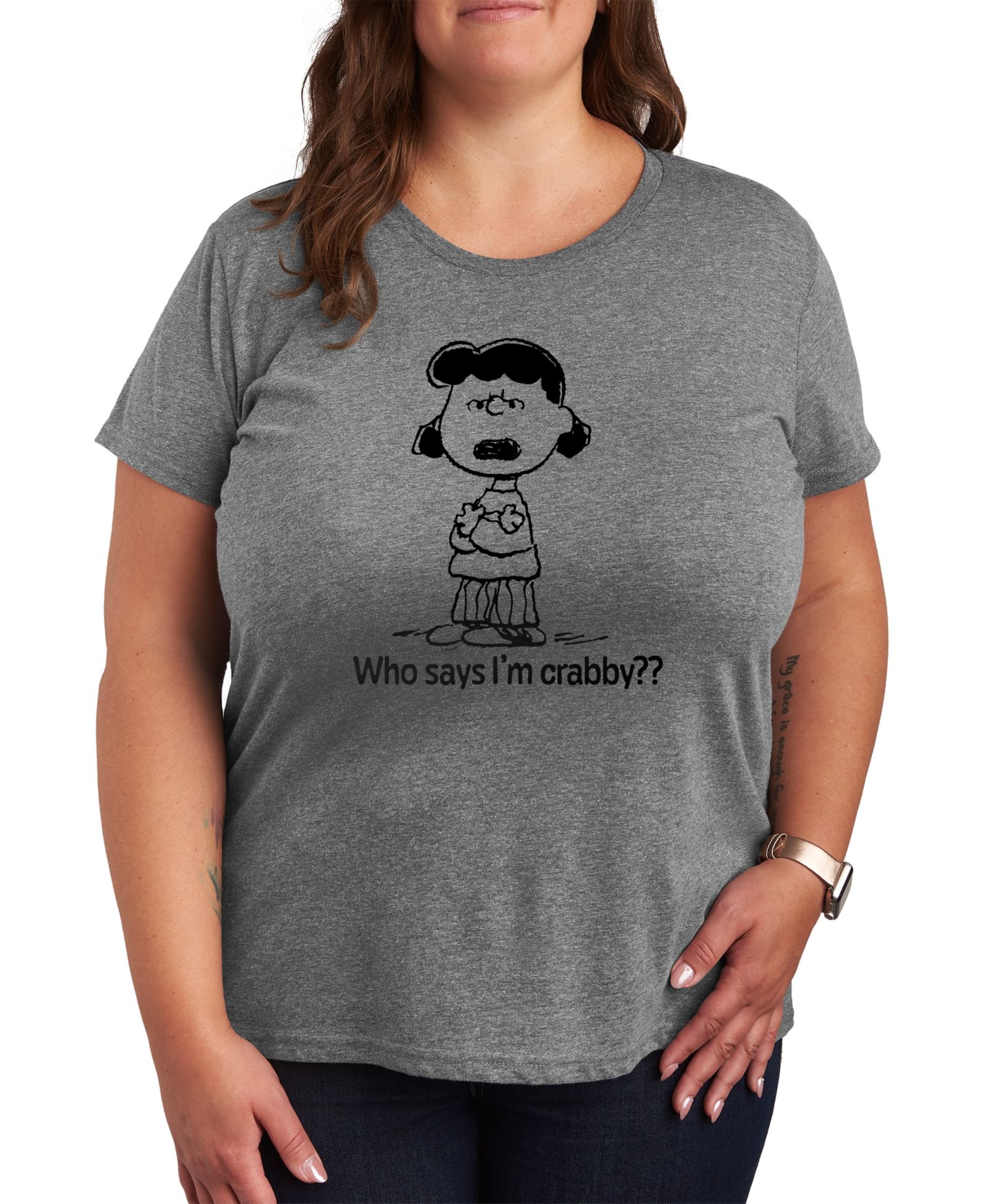 Футболка Hybrid Apparel Plus Size Peanuts Who Say's I'm Crabby